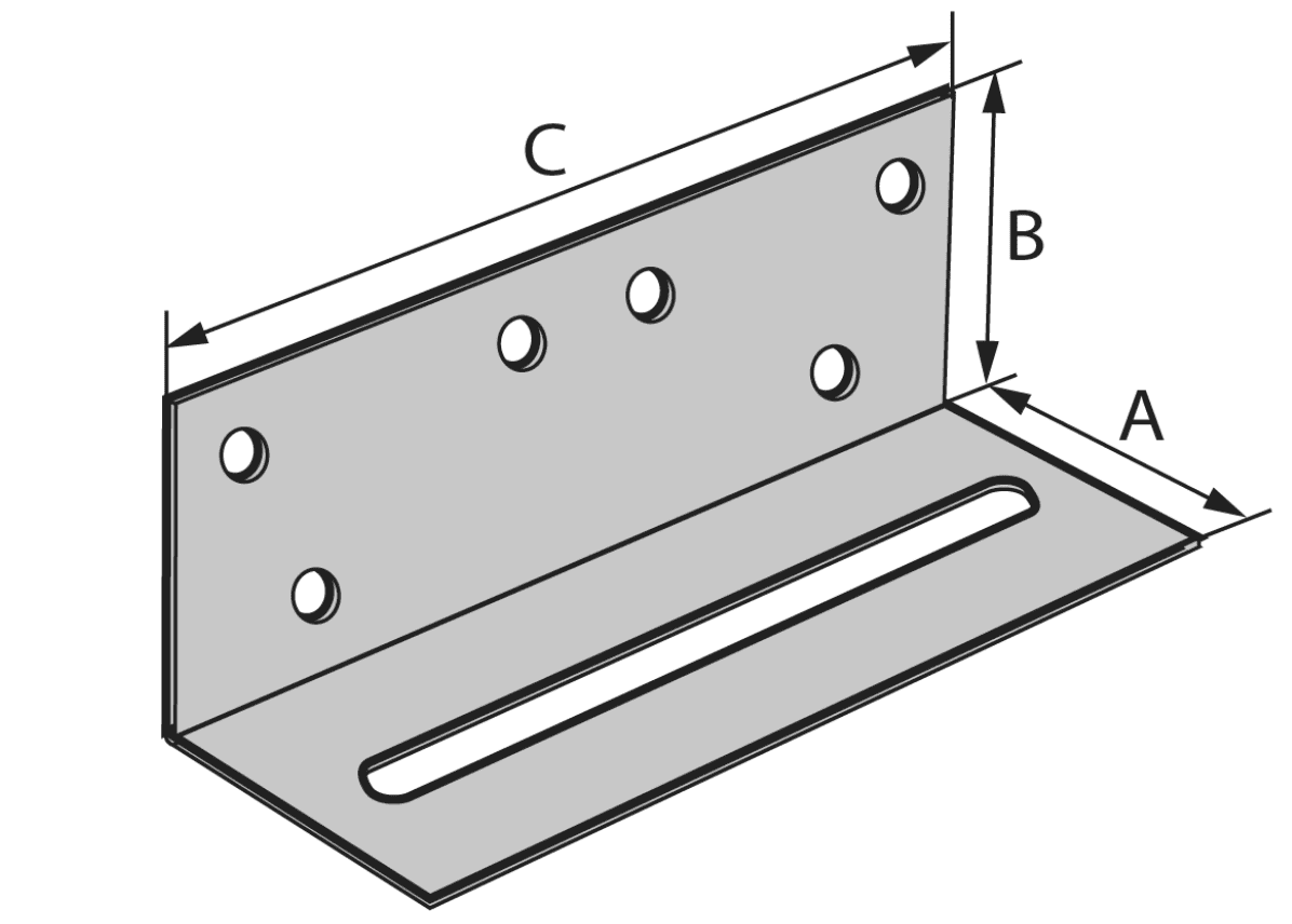 Уголок крепежный асимметричный